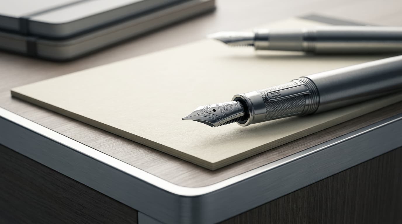 Structured legal documents on a desk with a brass scale